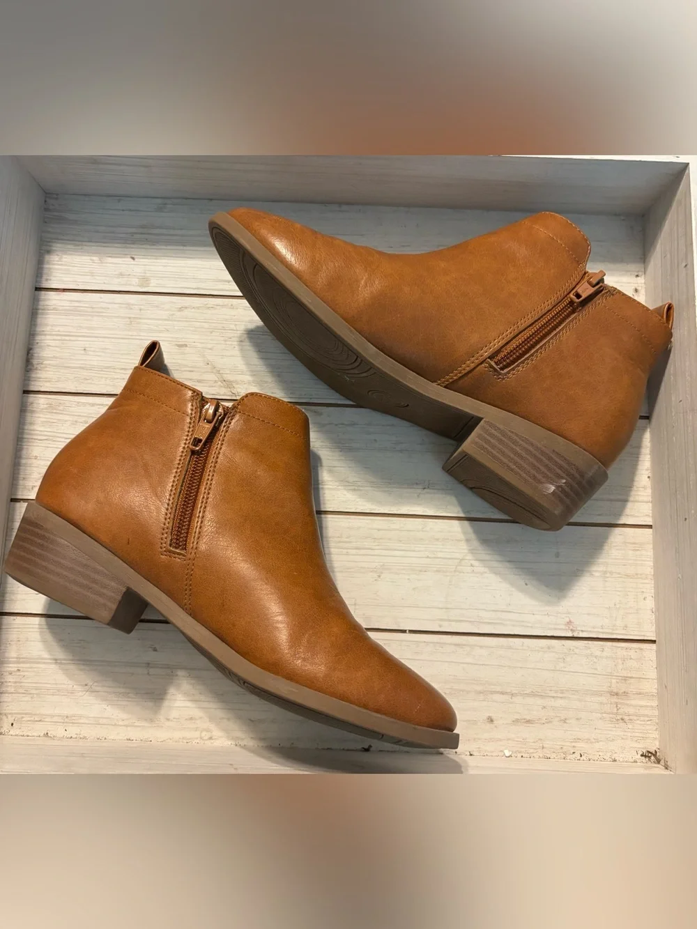 Girls Ankle Boots Low Heel Side Zipper Fall Winter Booties Outdoor Shoes